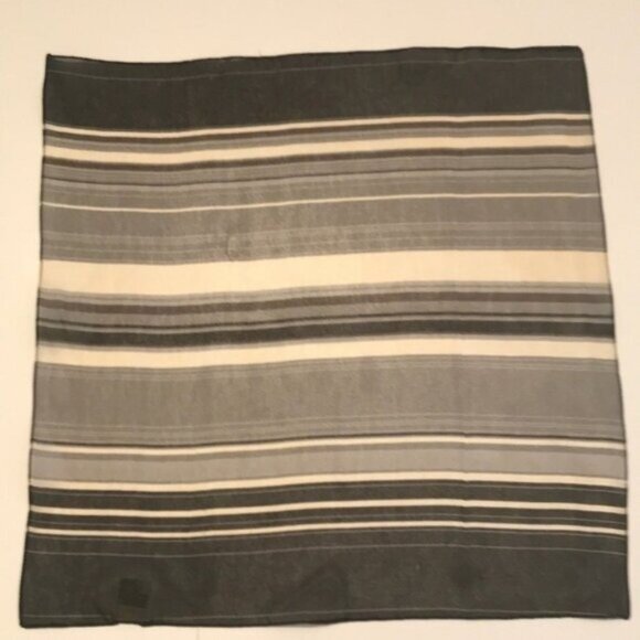 🤍🩶 GAP Striped Sheer Gray & White Scarf | 100% Polyester 🩶🤍 - Picture 1 of 7